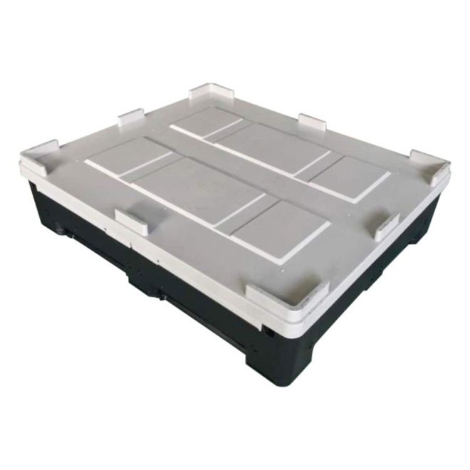 700 Litre Solid Collapsible Pallet Bin with Access Doors image 5